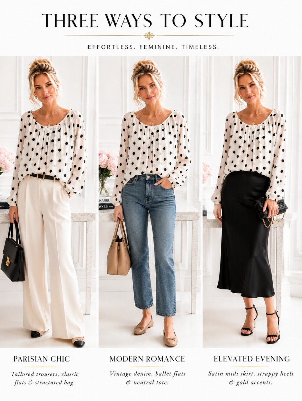 Forever 21 Polka Dot Semi Sheer Blouse Black White | Size Medium - Picture 4 of 11